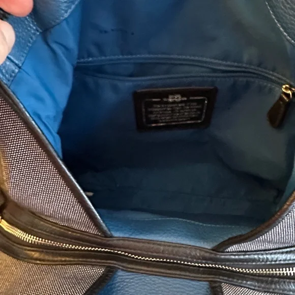 Vintage Coach Edie Horse and Carriage Bag black and blue - Picture 4 of 8